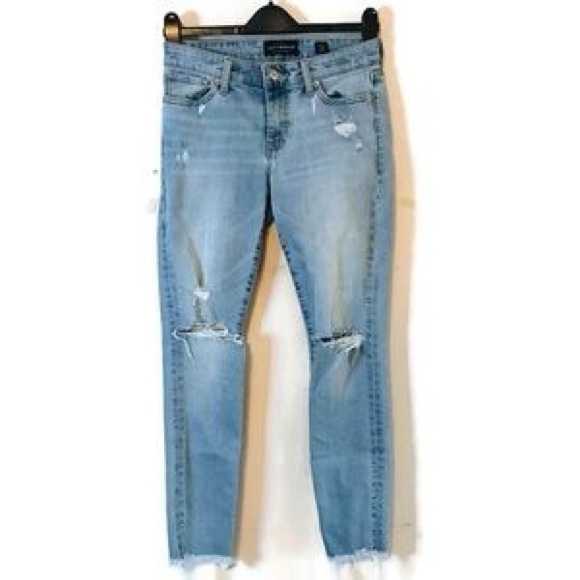 Lucky Brand Denim - Lucky Brand Mid-rise Skinny Distressed Jeans 28